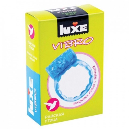 Виброкольцо LUXE VIBRO Райская птица (+ презерватив)