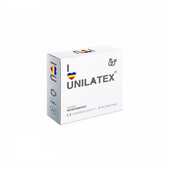 Unilatex Multifruits 3 шт. Презервативы цветные с ароматом мультифрукт