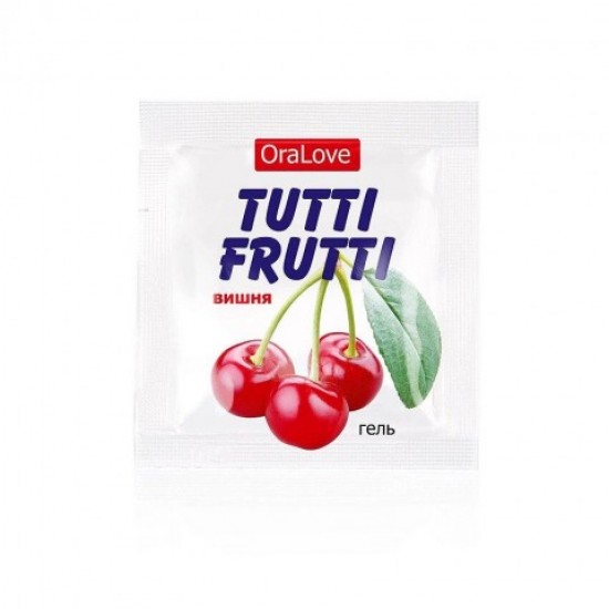 Гель TUTTI-FRUTTI ВИШНЯ серии OraLove одноразовая упаковка 4 г .