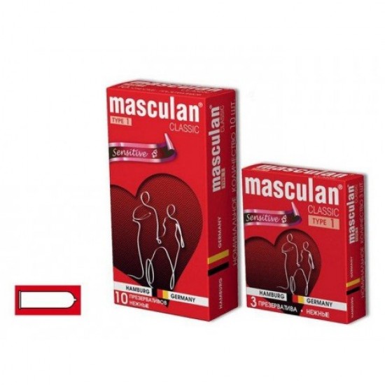 Презервативы "MASCULAN 1 CLASSIC № 10" (нежные) 10 шт.