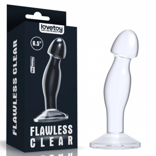 Массажер простаты (анальный плаг) Flawless Clear от Lovetoy (16,5*3,9)