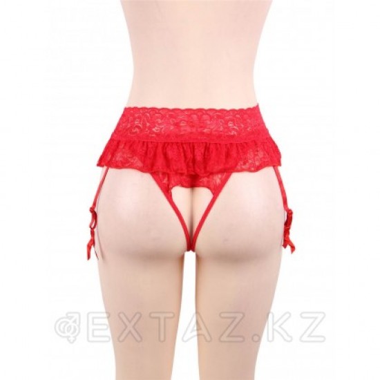 Пояс для чулок кружевной Red Sexy Bow (XS-S)