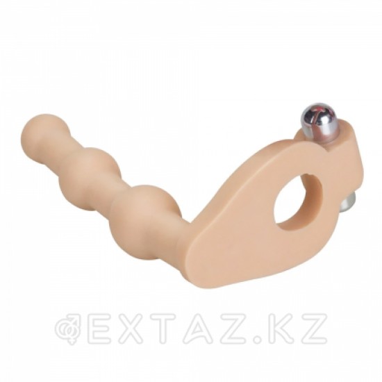 Насадка-фаллоимитатор с кольцом и вибрацией Ultra Soft Bead LOVETOY (15,24 см)