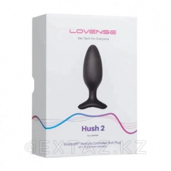 Анальная вибропробка Hush 2 второго поколения с управлением на расстоянии от Lovense (M: 44*135 мм.)