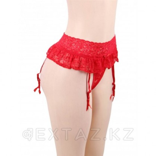 Пояс для чулок кружевной Red Sexy Bow (M-L)