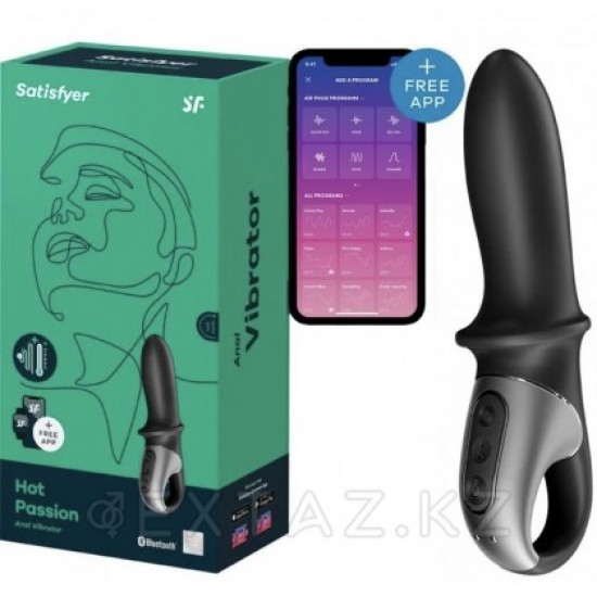 Анальный смарт вибратор с подогревом Hot Passion Connect App Satisfyer