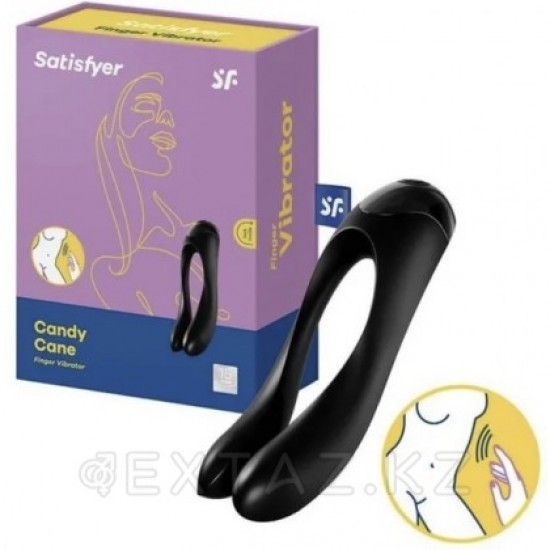 Мини вибратор на палец Satisfyer Candy Cane