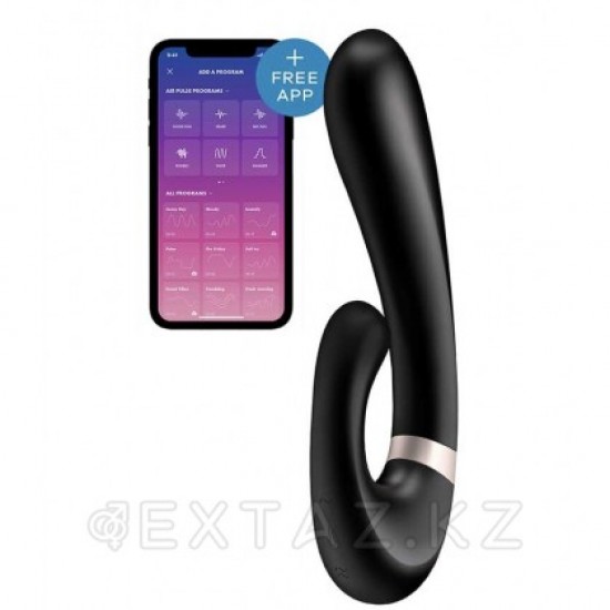 Смарт вибратор кролик с подогревом Satisfyer Heat Wave Connect App черный