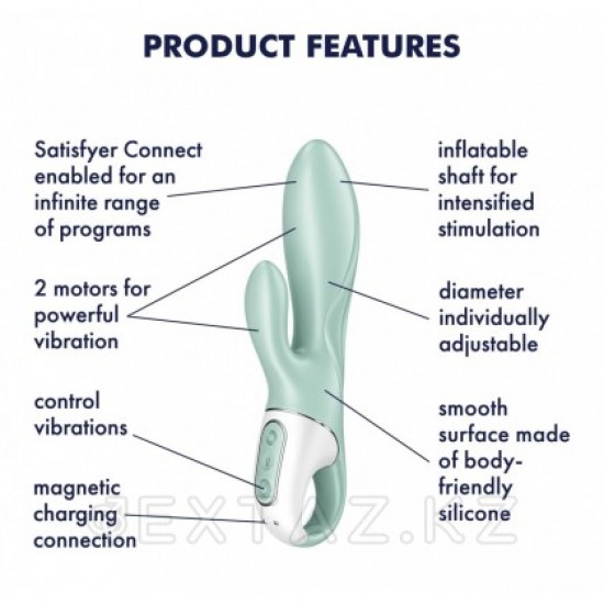 Вибратор-кролик Air pump bunny Satisfyer (мятный)