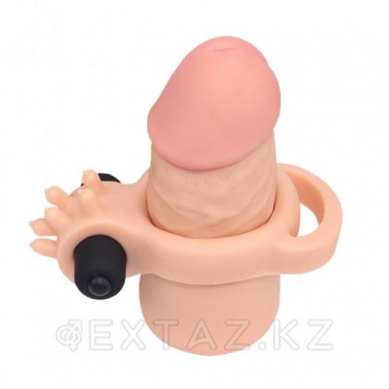 Насадка удлиняющая с вибрацией (20*4,3) SUPER-REALISTIC PENIS