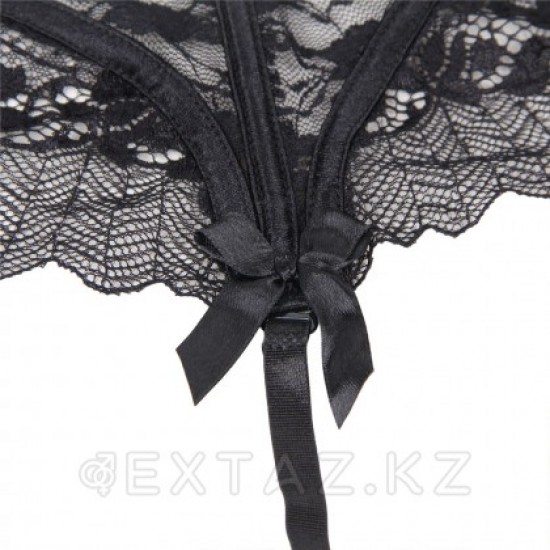 Кружевной пояс для чулок Black Sexy Lace (M-L)