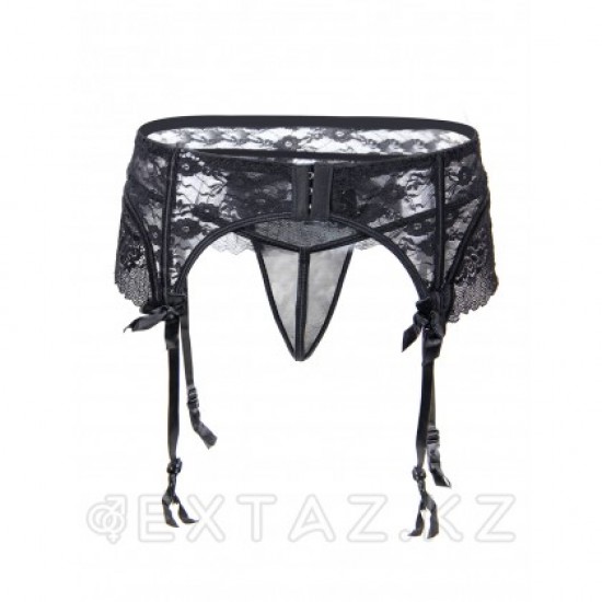 Кружевной пояс для чулок Black Sexy Lace (M-L)