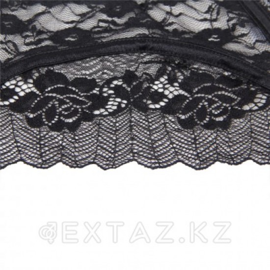 Кружевной пояс для чулок Black Sexy Lace (M-L)