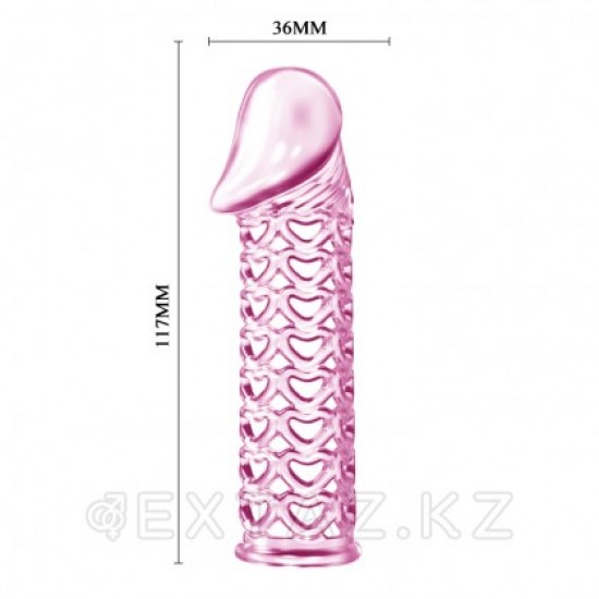 Насадка - удлинитель пениса "Сердечки"