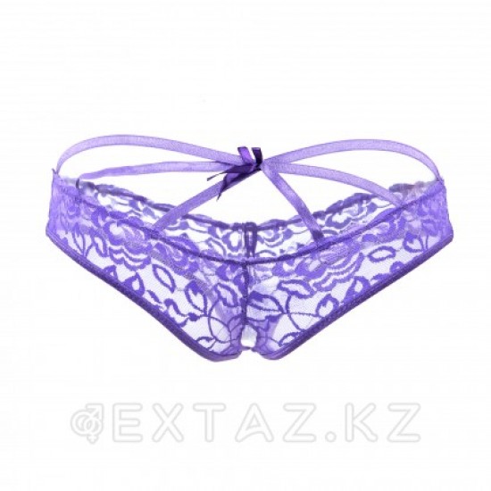 Стринги с доступом Purple Bow (2XL)